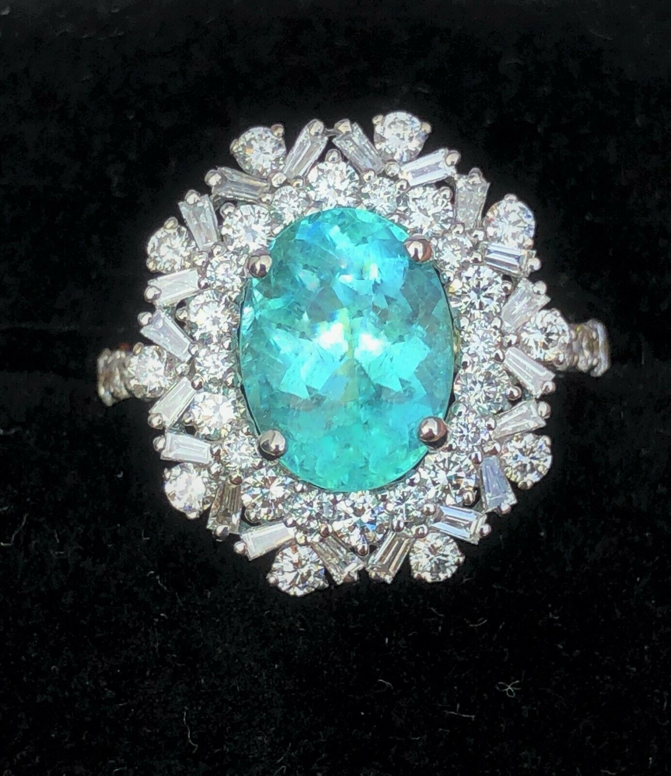 Elegant Promise Ring Inlaid Blue Gemstone Engagement/ - Temu
