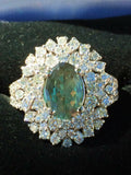 18K GOLD 4.63 CT GIA CERTIFIED BLUISH GREEN TO PURPLE ALEXANDRITE DIAMOND RING