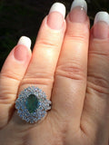18K GOLD 4.63 CT GIA CERTIFIED BLUISH GREEN TO PURPLE ALEXANDRITE DIAMOND RING